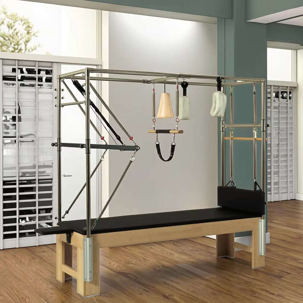 Fitness Yoga & Kickfit - Peralatan Reformer Pilates Kayu Oak untuk