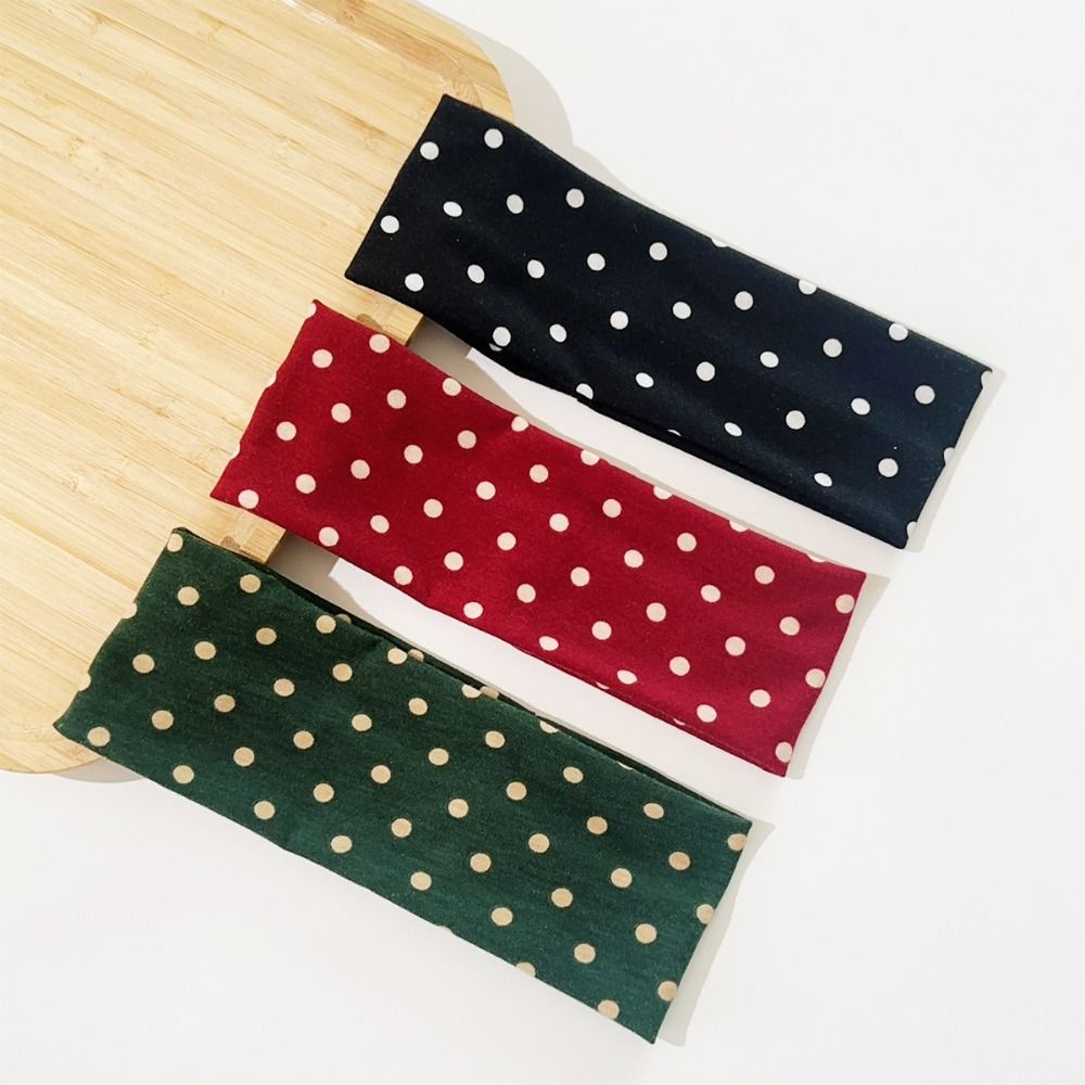 Stretch Strap Yoga - Headband Retro Polka Dot yang Dapat