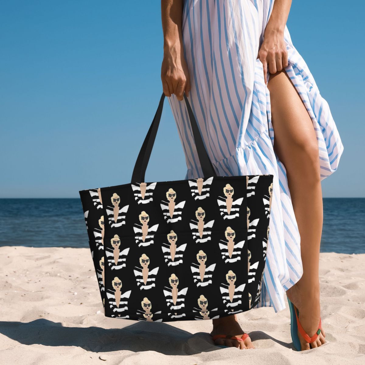 Yoga Fitness Telephone - Tas Tote Pantai Lady Gaga, Tas