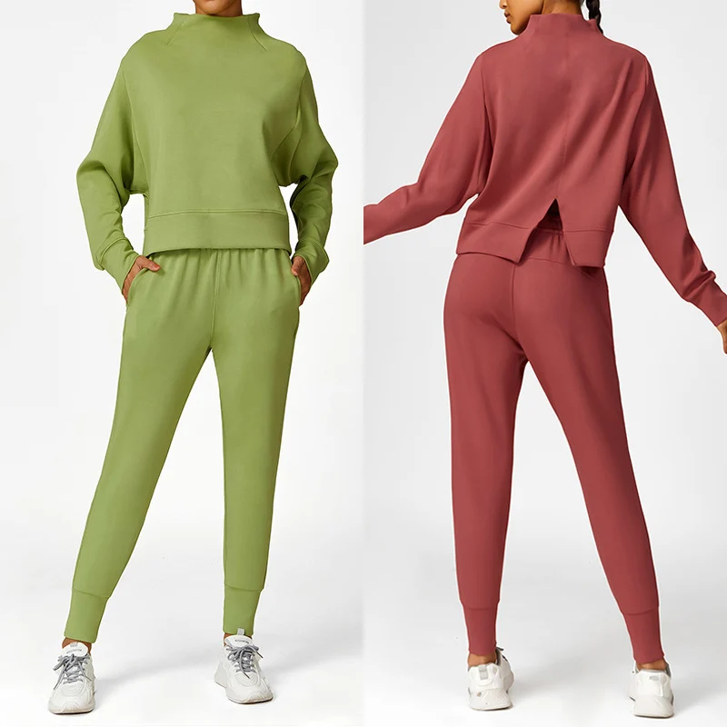 Yoga Fitness Hoodie - Hoodie olahraga Set Yoga wanita, pakaian