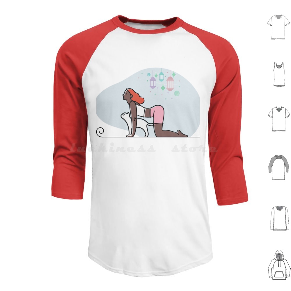 Yoga Fitness Hoodie - Hoodie Yoga Cat Pose Lengan Panjang