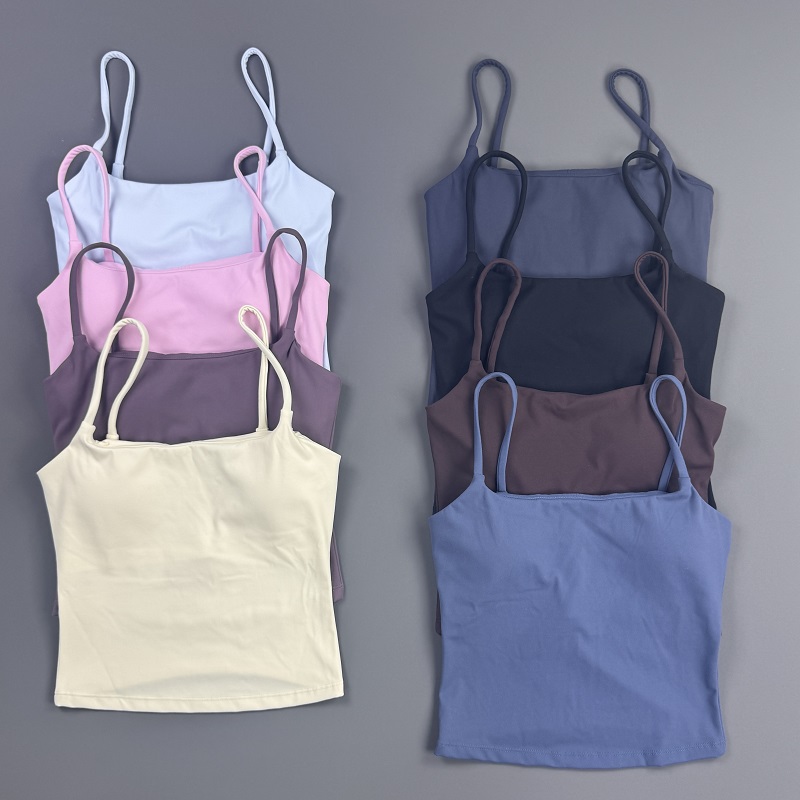Stretch Strap Yoga - Atasan Gym Wanita, Tank Top Tali