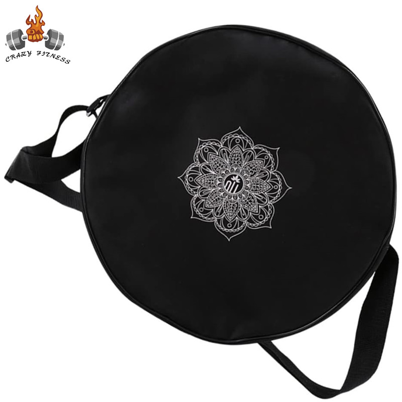 Yoga Fitness Wheel - Tas roda Yoga nilon hitam bunga