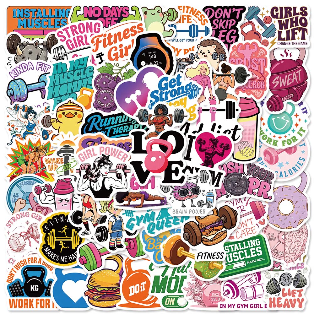 Yoga Fitness Journal - 60 Buah Stiker Gaya Hidup Kebugaran