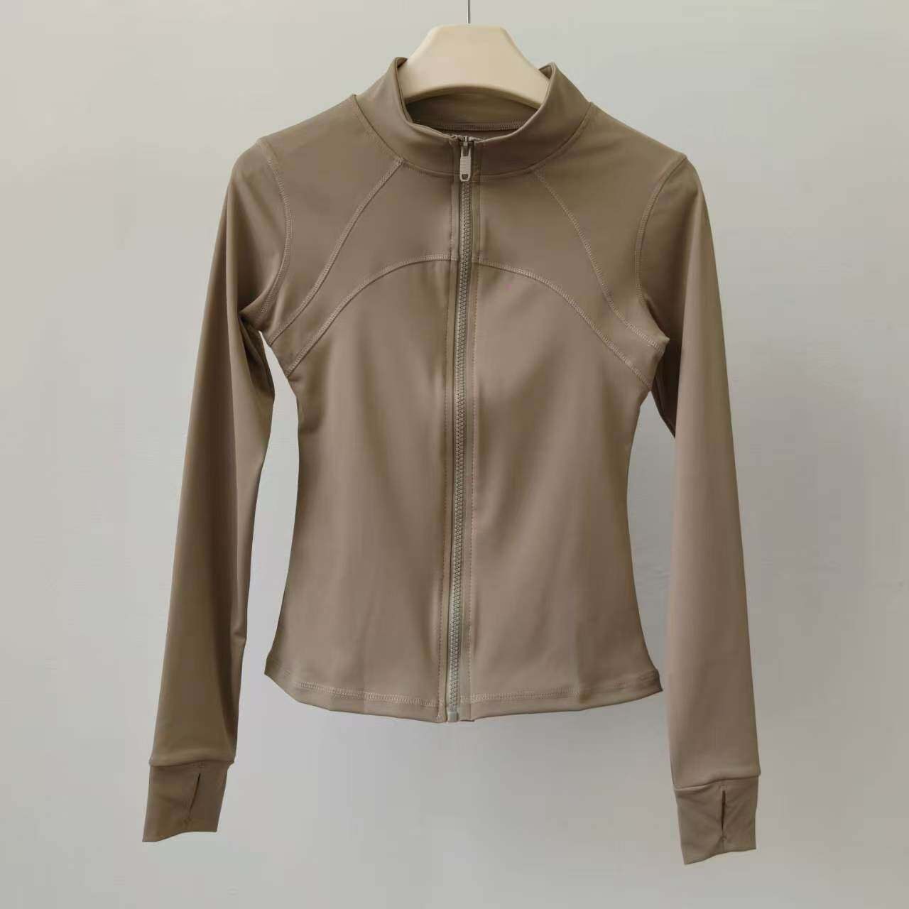 Yoga Fitness Jacket - Jaket Pakaian Yoga Pelangsing Kerah Tegak
