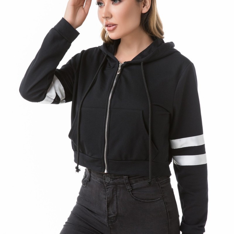 Yoga Fitness Hoodie - Jaket Olahraga Wanita dengan Ritsleting, Jaket