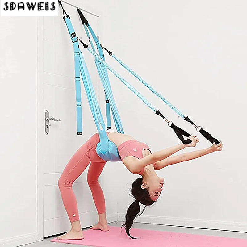 Stretch Strap Yoga - Tali Yoga Udara Dapat Disesuaikan Elastis