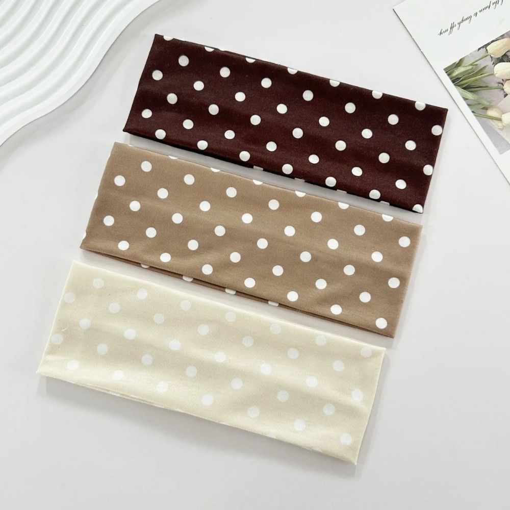 Headband Retro Polka Dot yang  - Stretch Strap Yoga ulasan dan harga