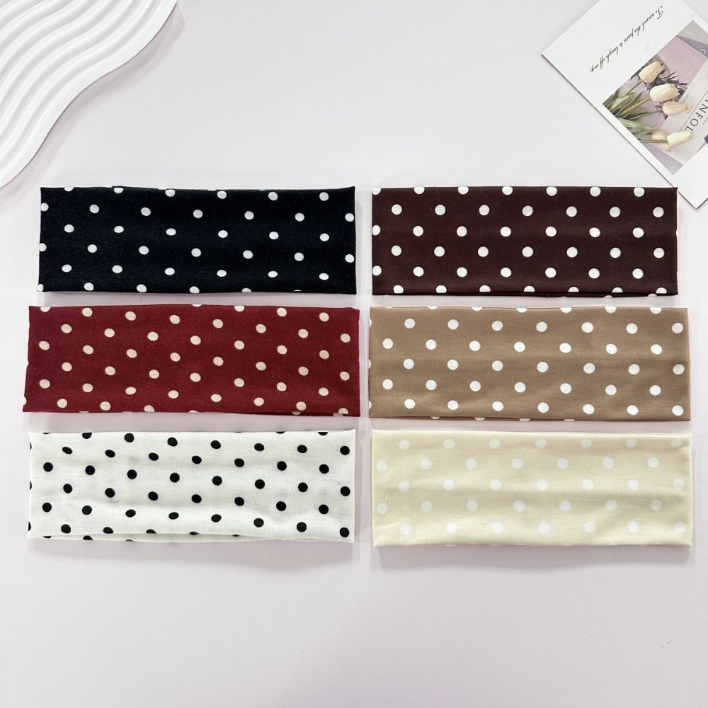 Headband Retro Polka Dot yang  - Stretch Strap Yoga ulasan dan harga