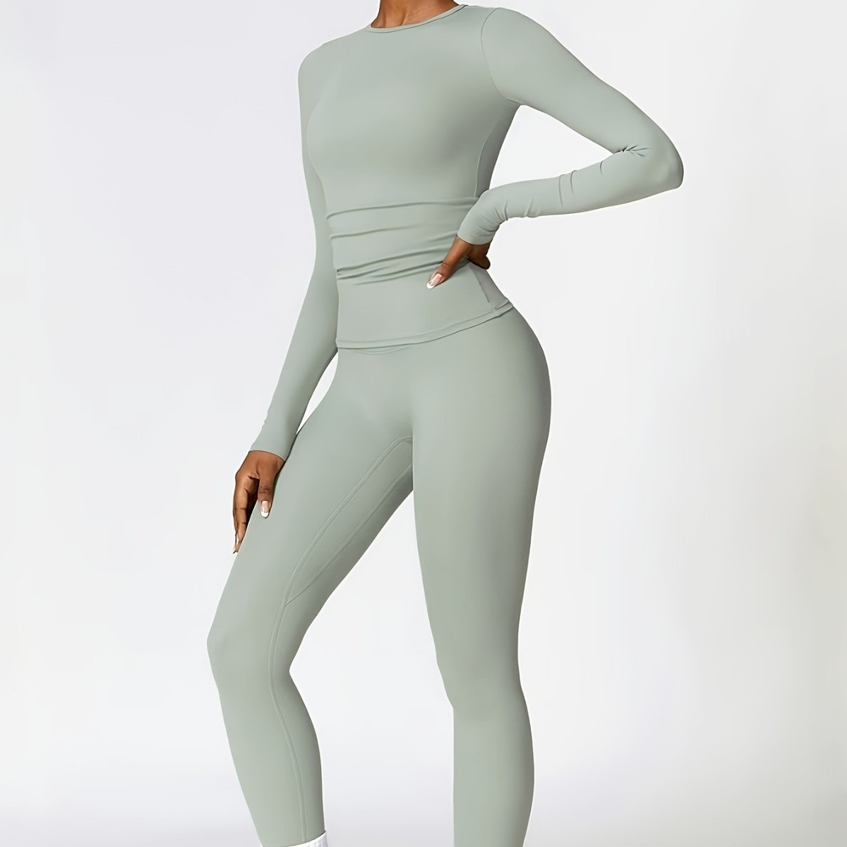 Setelan yoga ketat lengan panj - Fitness Yoga & Kickfit ulasan dan harga