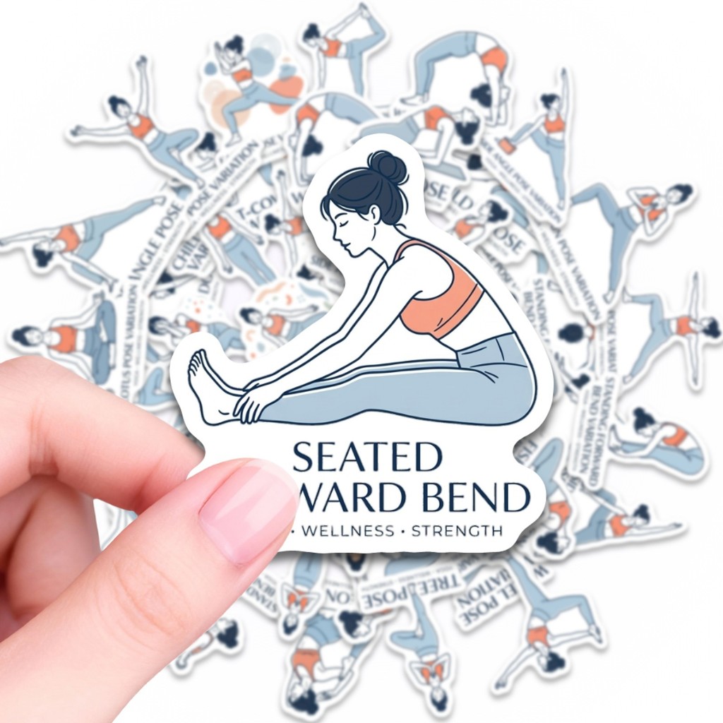 50Pcs Stiker Pose Yoga, Stiker - Yoga Fitness Journal ulasan dan harga