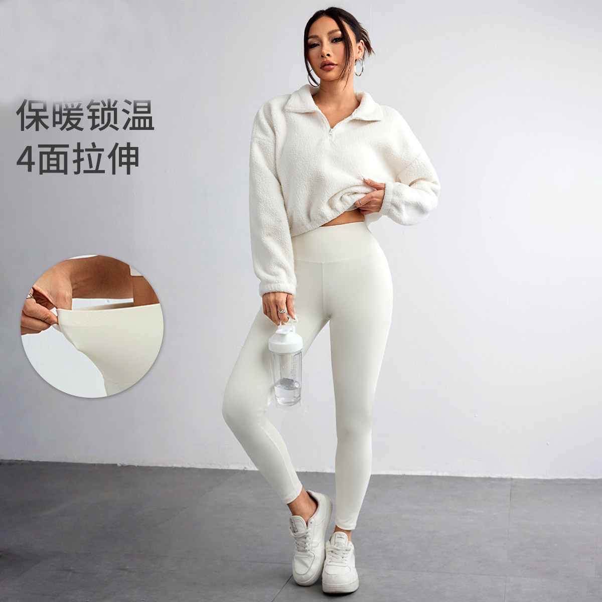 Setelan Yoga Warna Solid Musim - Yoga Fitness Hoodie ulasan dan harga