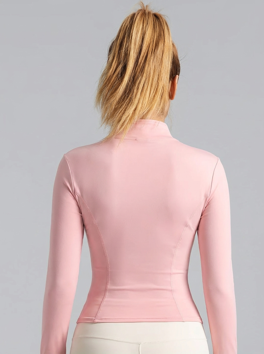 Jaket Yoga Wanita Warna Pink M - Yoga Fitness Jacket ulasan dan harga