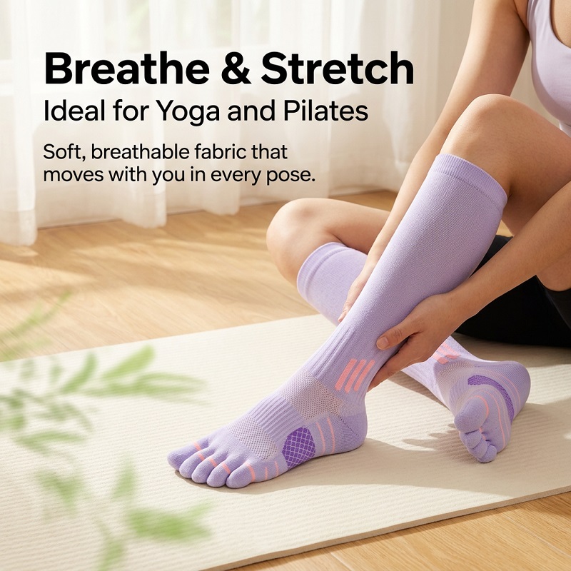 1/6 Pasang Kaus Kaki Panjang W - Fitness Yoga & Kickfit ulasan dan harga
