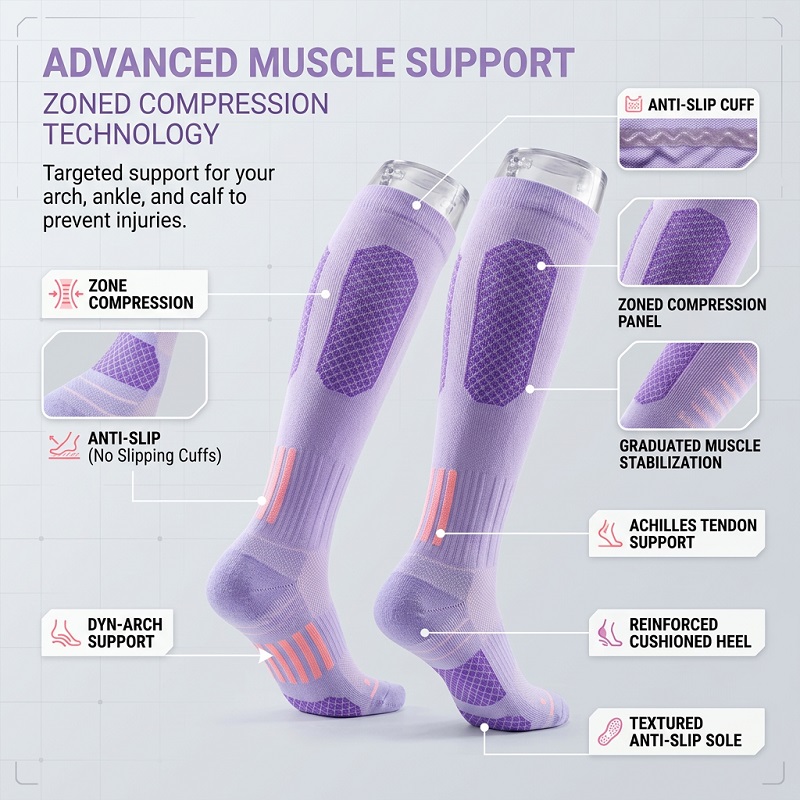 1/6 Pasang Kaus Kaki Panjang W - Fitness Yoga & Kickfit ulasan dan harga
