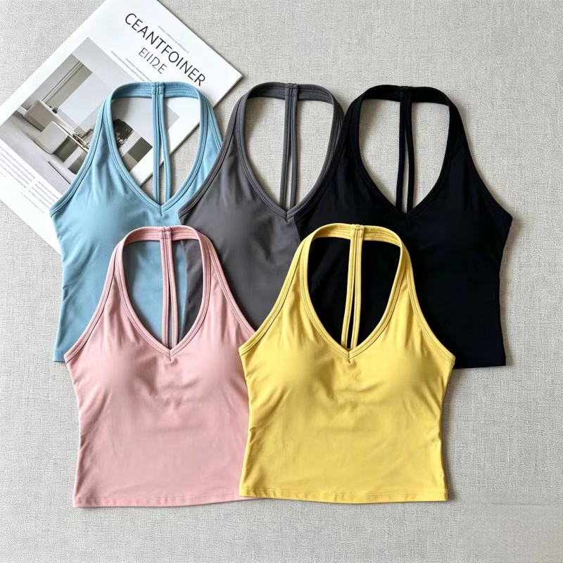 Tank Top Yoga V-Neck Halter T- - Yoga Fitness Studio ulasan dan harga