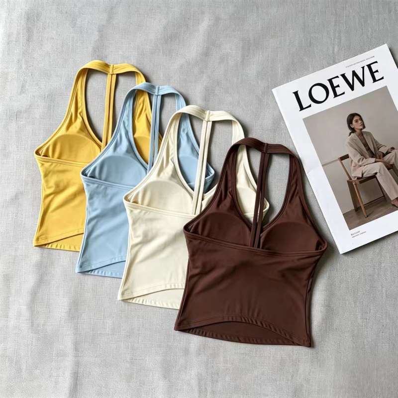 Tank Top Yoga V-Neck Halter T- - Yoga Fitness Studio ulasan dan harga