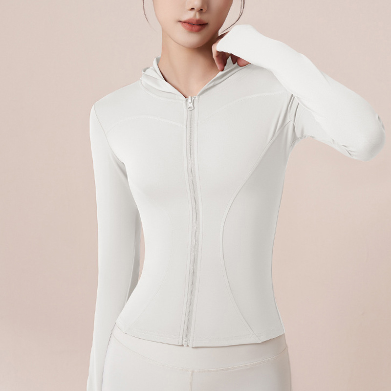 Jaket Yoga Hoodie Elastis Ting - Yoga Fitness Hoodie ulasan dan harga