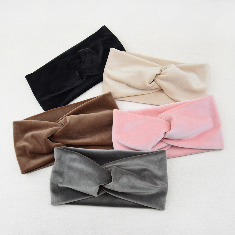 Headband Lebar Beludru Solid B - Stretch Strap Yoga ulasan dan harga
