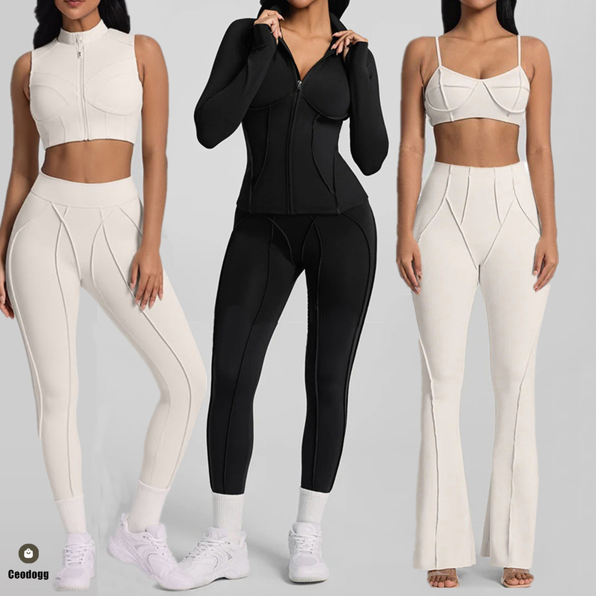 1/2 Buah Setelan Jaket Olahrag - Yoga Fitness Jacket ulasan dan harga