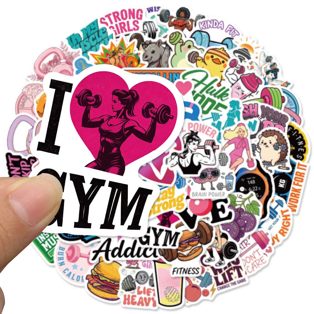 60 Buah Stiker Gaya Hidup Kebu - Yoga Fitness Journal ulasan dan harga