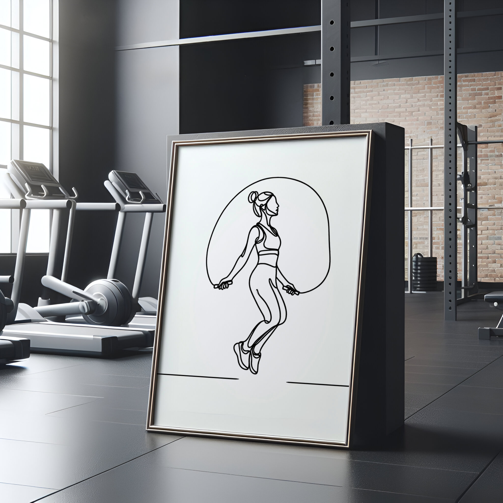 3 Buah Poster Seni Atlet Wanit - Yoga Fitness Studio ulasan dan harga