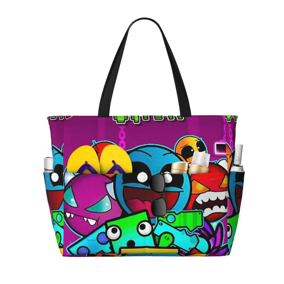 Tas Tote Pantai Geometry Dash  - Yoga Fitness Videos Free ulasan dan harga
